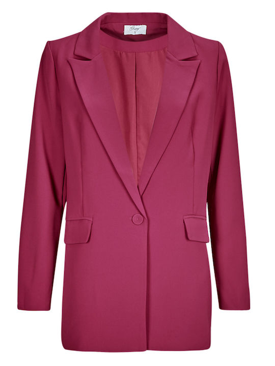 Betty London Vitali Blazer pentru femei Sacou Roz