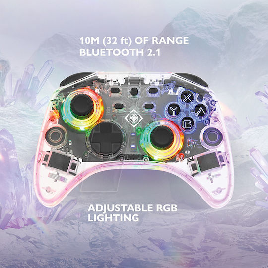 Deltaco DTG GAM-149-T Wireless Gamepad pentru Switch Transparent
