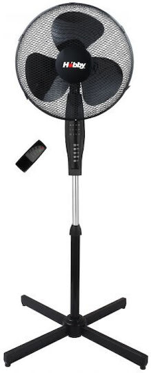 Hobby WLSF-4064 Стоящ Вентилатор 50W Диаметър На Вентилатора 40cm Черен