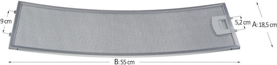 Μεταλλικό Φίλτρο Aπορροφητήρα Bosch Neff Pitsos Siemens Original 18.5 X 55 Cm