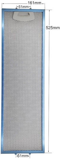 Metall-Filter Für Electrolux Elica 15.8 X 52.5cm Rahmen