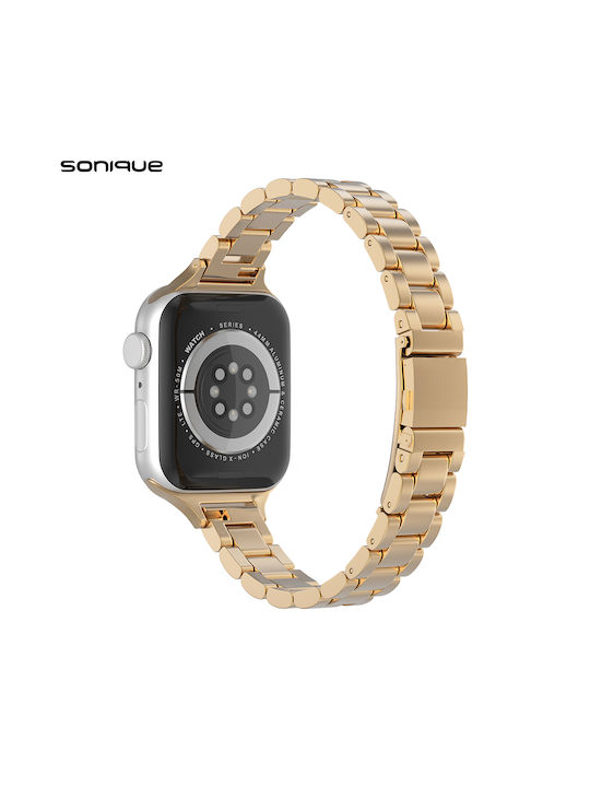 Sonique Classic Strap Stainless Steel Gold (Apple Watch (42/44/45/49MM) Sonique Classic)