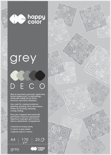 Ark Karton A4 Gray in Blöcken von 20 Blättern Gray