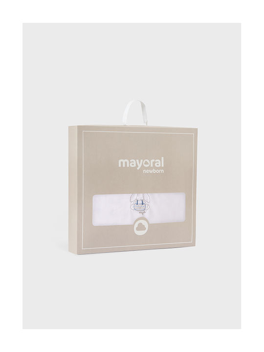 Mayoral Blanket Nursery Swaddling Blankets Cotton Light Blue Sky Blue 82x92cm