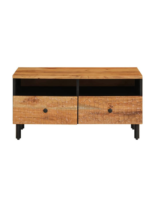 Rectangular Central Coffee Table Made of Solid Acacia Wood M80xW54xH40cm