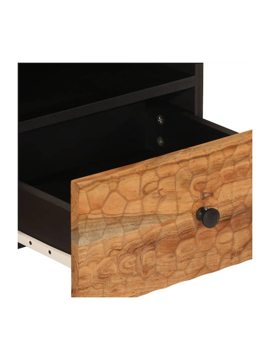 Rectangular Central Coffee Table Made of Solid Acacia Wood M80xW54xH40cm