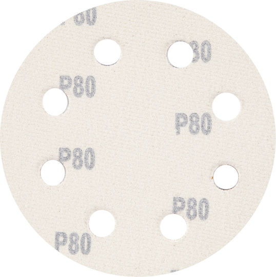 Detoolz Normales Schleifblatt K80 mit 8 Löchern 180x180mm Set 10Stück
