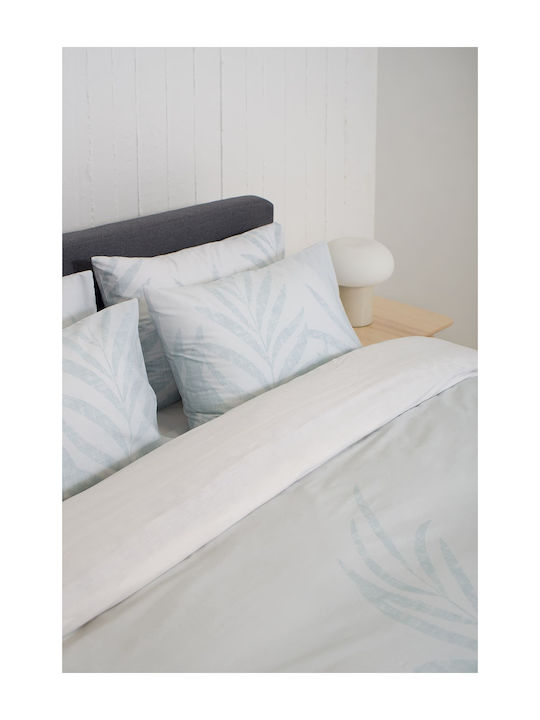 Viokarpet Duvet Cover Set Cotton Queen with 2 Pillowcases 225x245 Home Nordic 851 Duck Egg