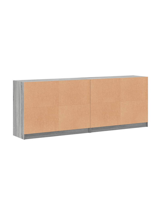 Βιβλιοθήκη Γκρι Sonoma 204x37x75εκ.