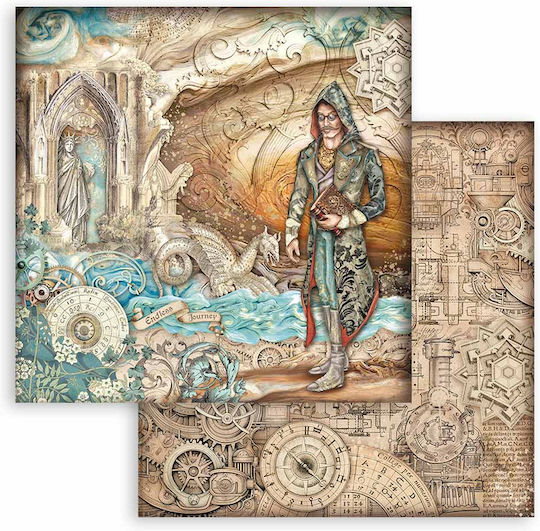 Stamperia Sir Vagabond Листа Scrapbooking 170гр/кв.м 10 листове 10бр