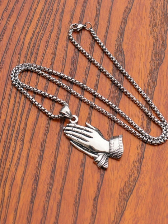 Hands Praying Κολιέ από Ατσάλι