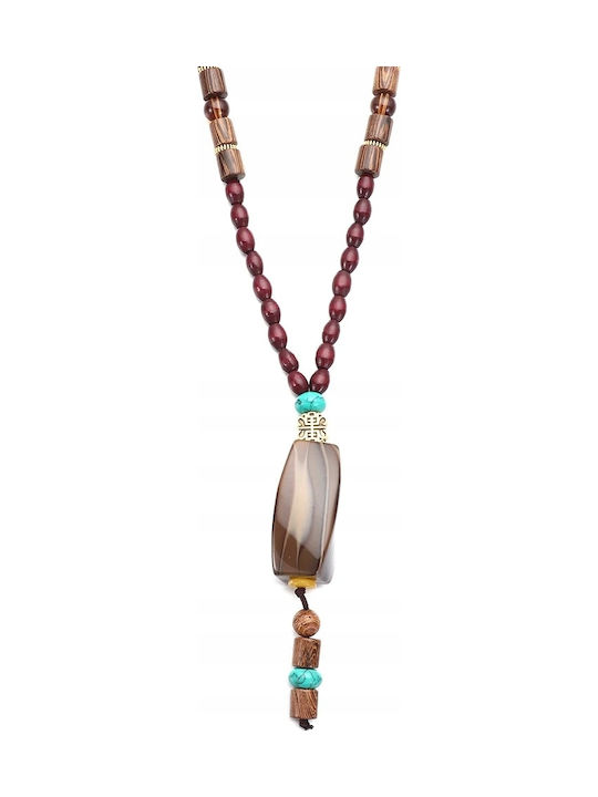Nepal Buddhist Mala Κολιέ από Ρητίνη