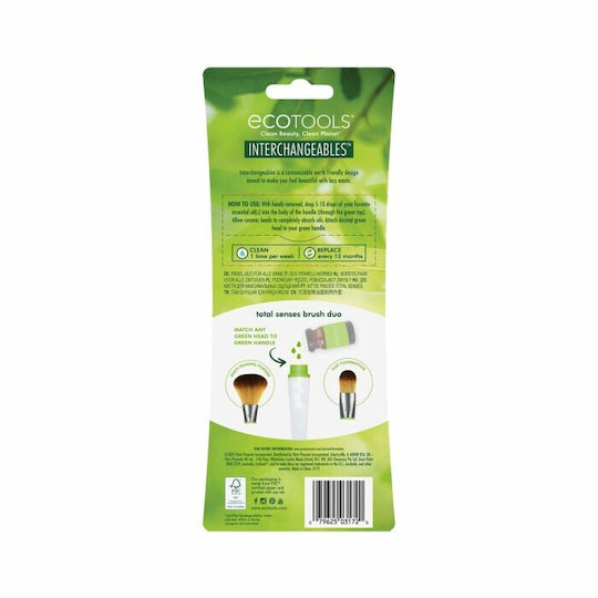 EcoTools Set cu Pensule de Machiaj din Păr Sintetic Total Senses 3buc