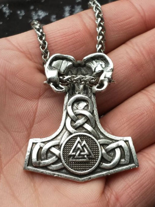 Aries Hammer Necklace Zodiac Sign Aries from Silver