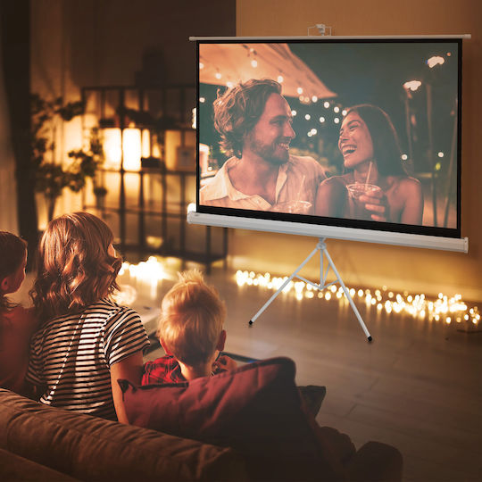 HomCom Οθόνη Προβολής Projector Δαπέδου με Λόγο Εικόνας 16:9 200x118cm / 84"