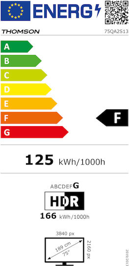 Thomson Smart Τηλεόραση 75" 4K UHD QLED 75QA2S13 HDR (2023)