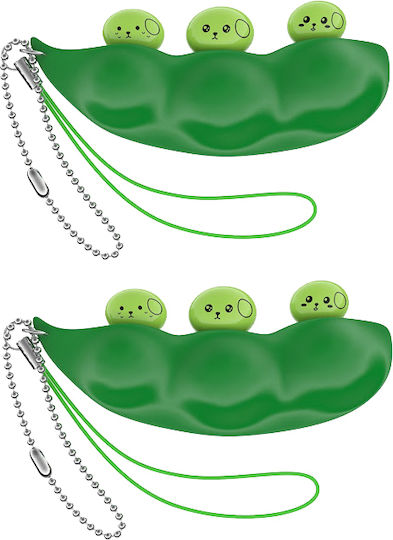 Anti-stress Squishy Keychain Silicone 2τμχ Green
