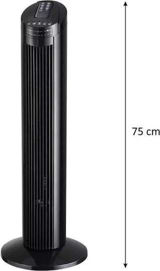Klausberg Ventilator Turm 45W mit Fernbedienung Schwarze