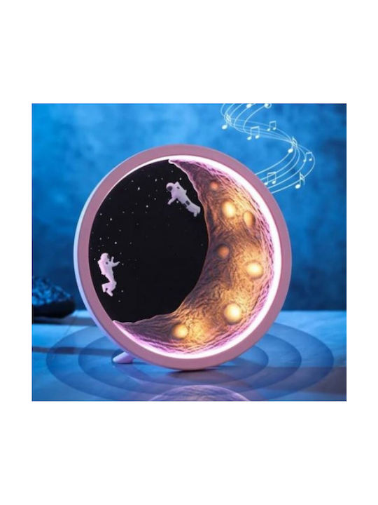Kinder Dekorative Lampe Astronauten Rosa 20x20x20εκ.