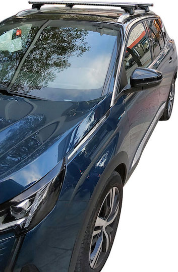 Nordrive Aluminum Car Roof Bars for Peugeot 3008 2020+ Set with Roof Rack Legs M.P3008.10