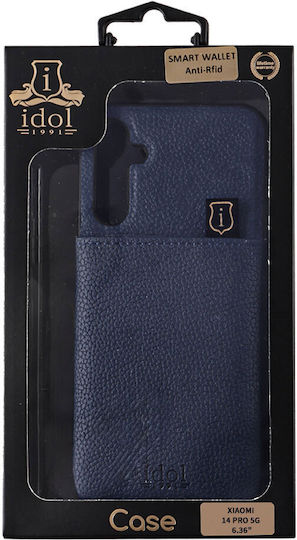 Idol 1991 Umschlag Rückseite Synthetisches Leder mit Kartenhalter Blau (Xiaomi 14 Pro 5G)