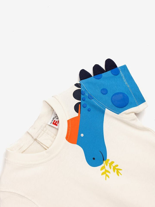 Funky Kinderbekleidungsset mit Shorts Ecru/Blau 2 Stück