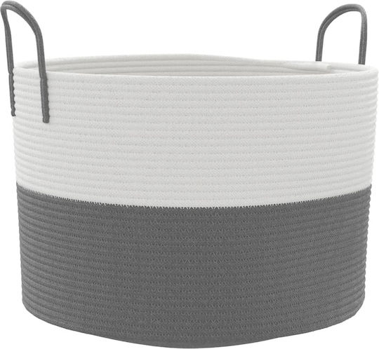 vidaXL Καλάθι Αποθήκευσης Υφασμάτινο Γκρι 51x51x33cm vidaXL Καλάθι Αποθήκευσης Υφασμάτινο Γκρι 51x51x33cm
