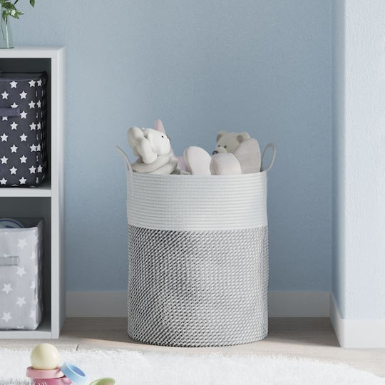 vidaXL Storage Basket Fabric Gray 38x38x46cm 1pcs