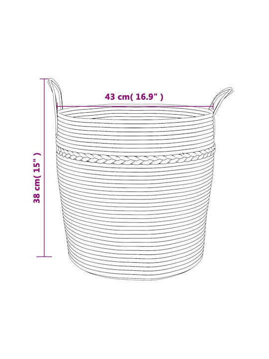 vidaXL Storage Basket Fabric Brown 43x43x38cm 1pcs