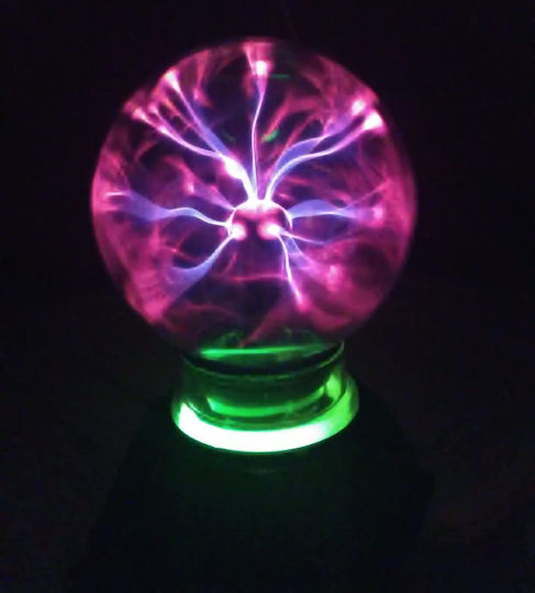 Dekorative Lampe Plasma-Kugel Schwarz
