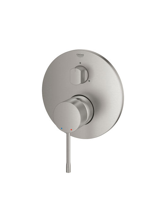 Grohe Essence Μίκτης Μπαταρίας Εντοιχισμού για Ντουζιέρα 3 Εξόδων Ασημί