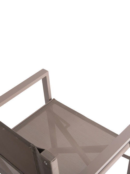 Scaun Director Aluminiu Șampanie 57x48.5x85cm