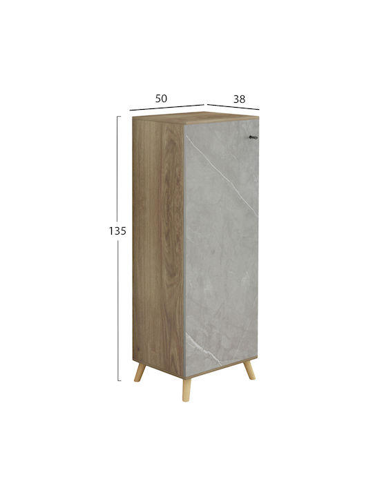 Ξύλινη Παπουτσοθήκη Alvaro 50x38x135cm