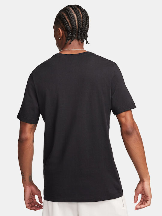 Nike Swoosh Ανδρικό Αθλητικό T-shirt Κοντομάνικο Black