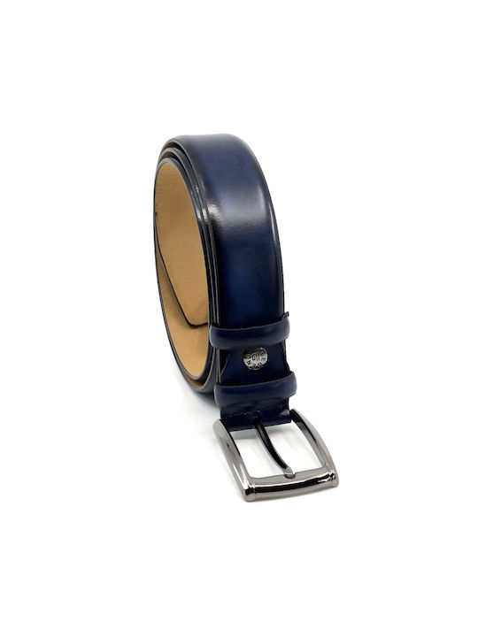 Legend Accessories Men's Leather Belt Blue