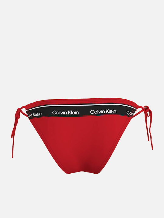 Bikinihosen Slip mit Schnürung Rot