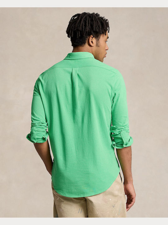 Long-sleeved Cotton Shirt Classic Kelly