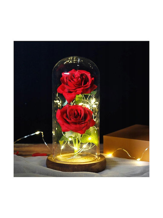 Вечно роза Red 23см в Яла с LED