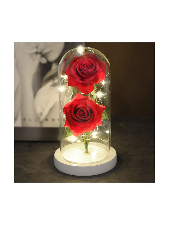 Вечно роза Red 11.5см с LED