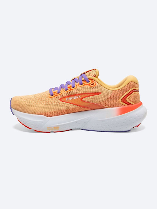 Brooks Glycerin 21 Γυναικεία Αθλητικά Παπούτσια Running Πορτοκαλί