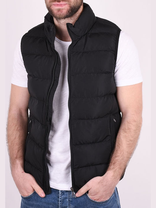 Palablu Men's Sleeveless Puffer Jacket Black