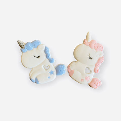 Dodo's Land Teether made of Silicone for 3 m+ Unicorn-Blue 1pcs