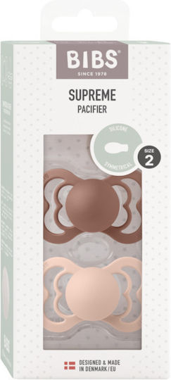 Bibs Supreme Pacifiers Silicone for 6+ months 2pcs