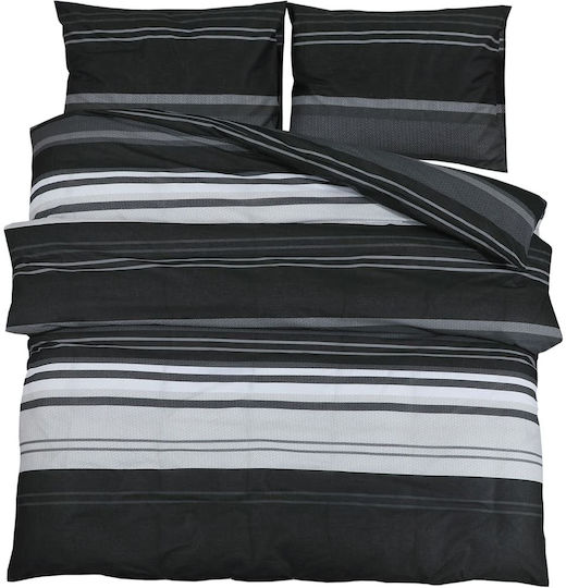 vidaXL Подредба Кинг сайз 260x220 Black and white vidaXL Подредба Кинг сайз 260x220 Black and white