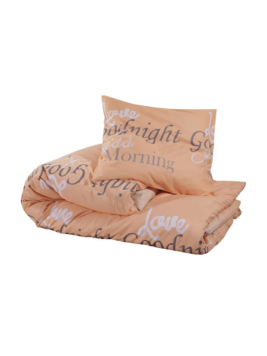 vidaXL Bettbezug-Set Baumwolle Einzelbett mit Kissenbezug 140x200 Pink