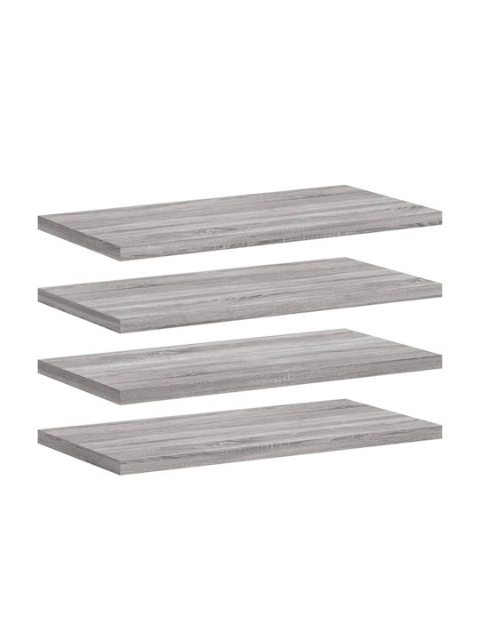 Shelves Wall Grey Sonoma 4pcs 40x20x1.5cm