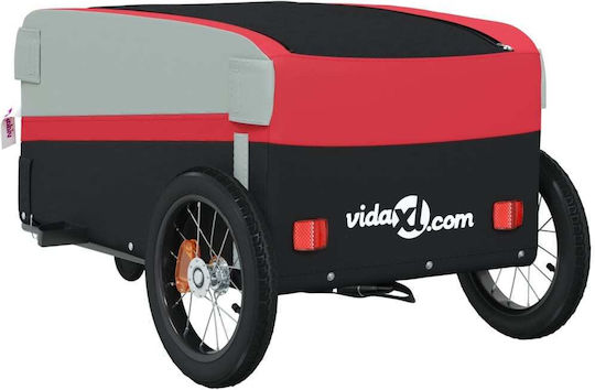Vidaxl Anhänger Fahrradzubehör Schwarz Rot 30 Kilo Eisen