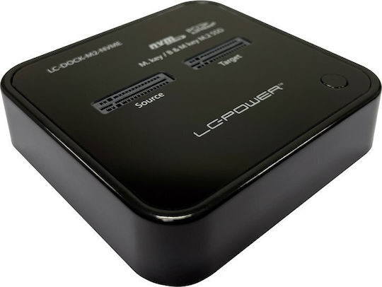 LC-Power Docking Station για 2 Σκληρούς Δίσκους PCIe/SATA M.2 (2230)" / M.2 (2242)" / M.2 (2260)" / M.2 (2280)" με σύνδεση USB 3.2 (LC-DOCK-M2-NVME)
