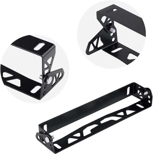 Car License Plate Frame Plastic Black 1pcs