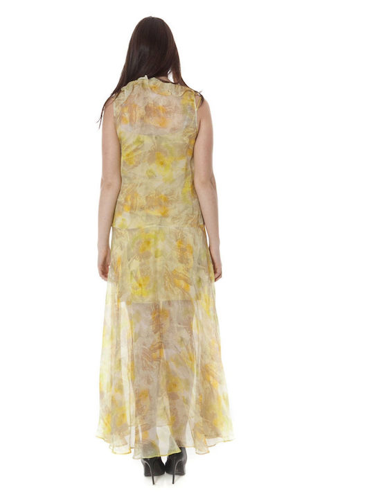 John Galliano Maxi Shirt Dress Dress Yellow